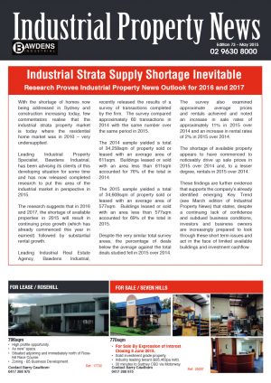 Industrial Strata Supply Shortage Inevitable