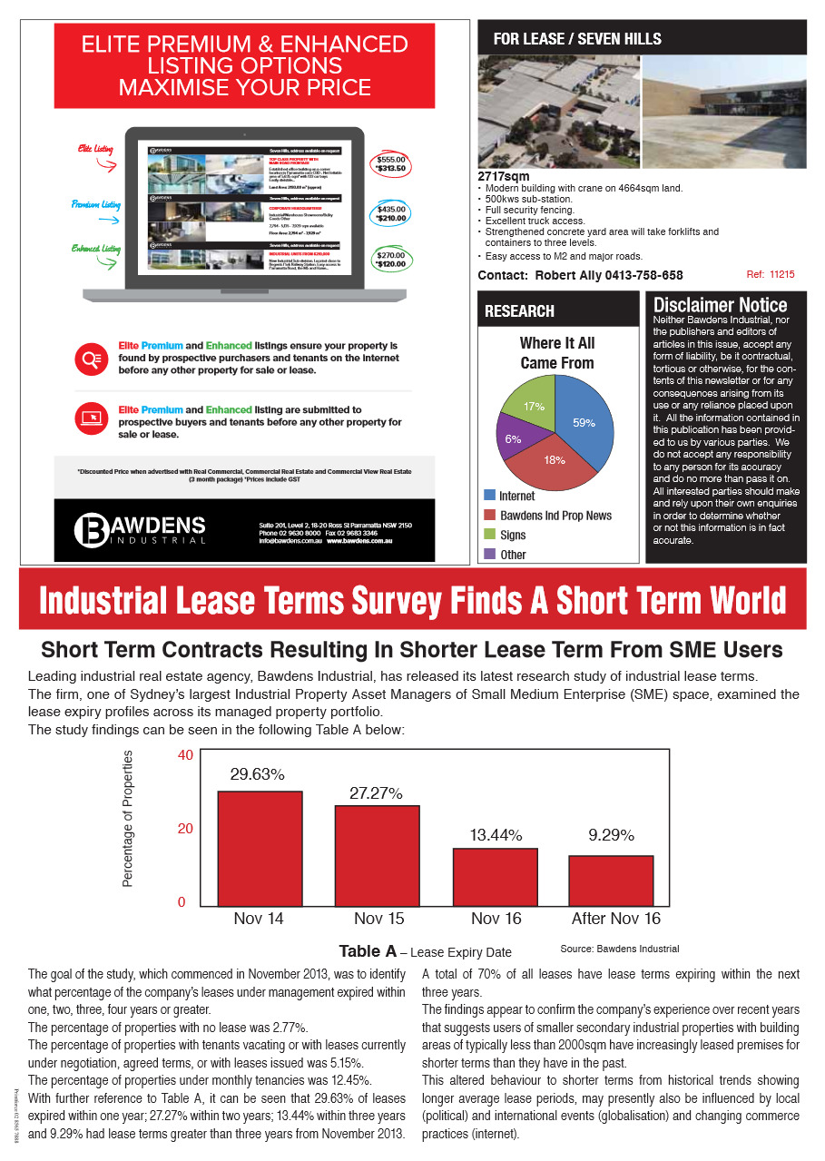 Sydney Industrial Property Market Outlook 2014 Bawdens